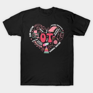 Occupational Therapy Valentines Day Design Cool OT Therapist T-Shirt